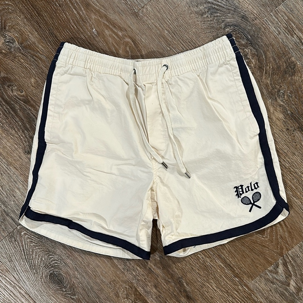 Polo Ralph Lauren Drawstring Classic Fit Shorts Cream Men S